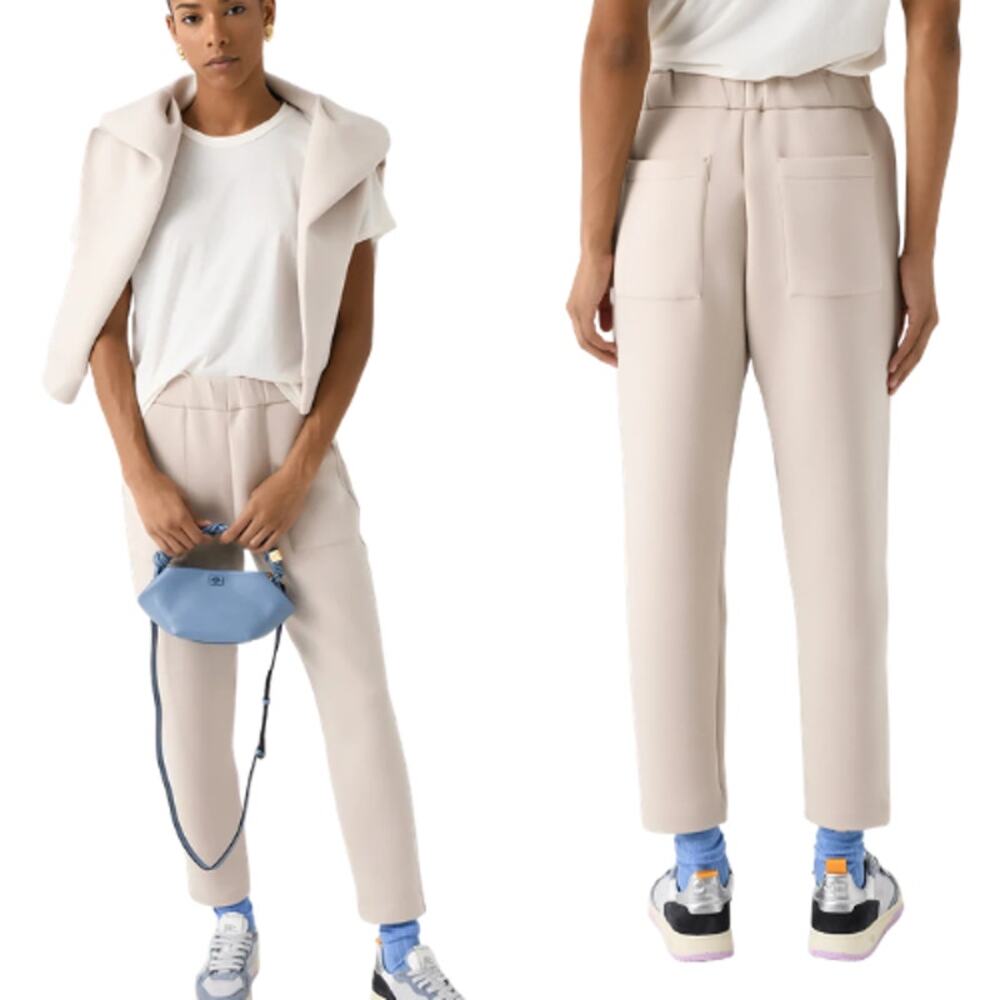 NEW Hunter Bell Women's Elastic Waistband Ankle Pants Beige Size: Extra Small